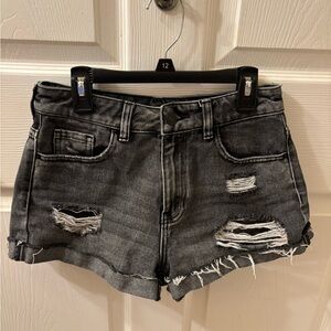 size 25 black pacsun jean shorts